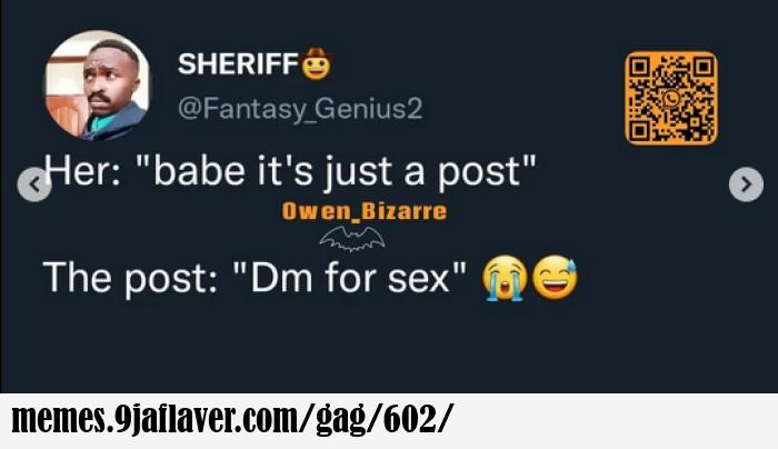 Yea, trust her... It's just a post...